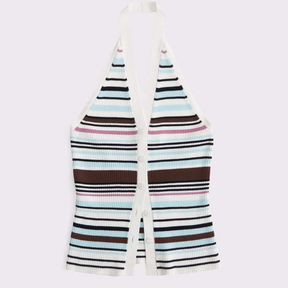 Abercrombie Ribbed Halter Sweater Vest Top - Picture 1 of 4
